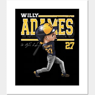 Willy Adames Milwaukee Cartoon Posters and Art